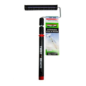 Shur-Line Premium Twist 'N Reach Extension Pole with Roller Frame Black 36inch Shur-Line Premium Twist 'N Reach Extension Pole with Roller Frame Black 36inch